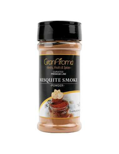 GranAroma Polvo de Humo de Mesquite 96.39g Sazonador BBQ