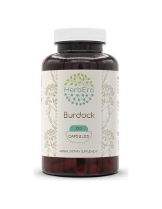 Cápsulas de Bardana HerbEra 120 unidades 500 mg 100% Natural