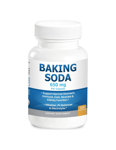 Cápsulas de Bicarbonato de Sodio Orgánico 650mg - 120 Unidades