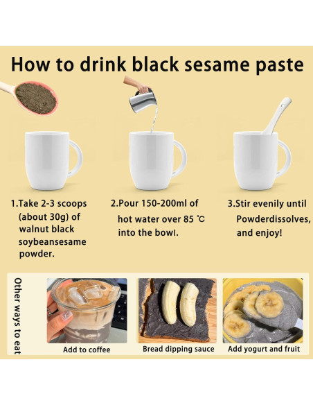 Polvo de Sésamo Negro BKSUAIWU 500g - Bebida Instantánea