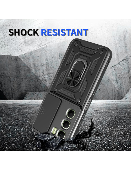 Funda Protectora Rosa Kukoufey para Infinix Hot 60 5G con Tapa Deslizante