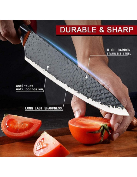 Juego de cuchillos de cocina profesional Numola 6 piezas negro