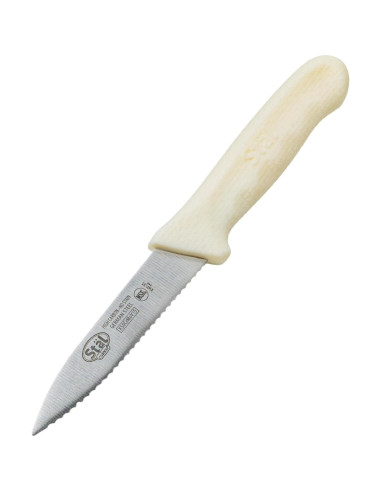 Cuchillo de Pelar Serrado Winco KWP-31 Blanco - 2 Piezas