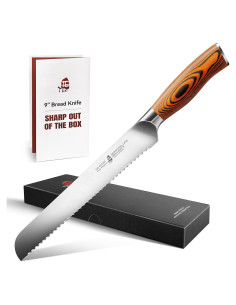 Cuchillo de Pan TUO 22.86 cm Acero Alto Carbono Mango Ergonómico