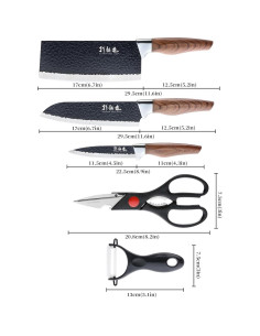 Juego de cuchillos de cocina 5 piezas Hammer Iron Alley 2