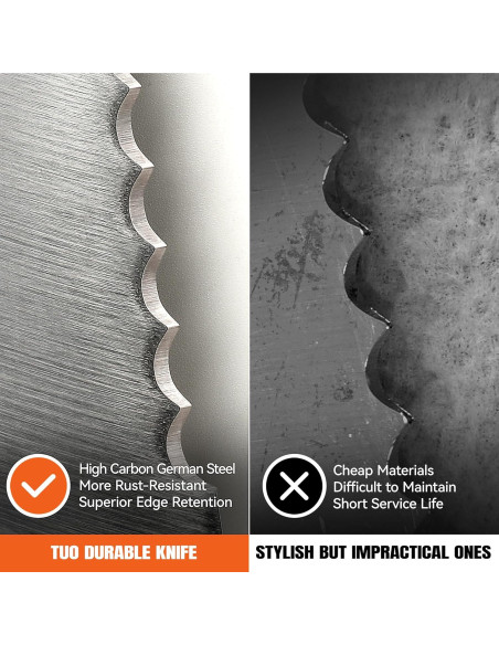 Cuchillo de Pan TUO 22.86 cm Acero Alto Carbono Mango Ergonómico