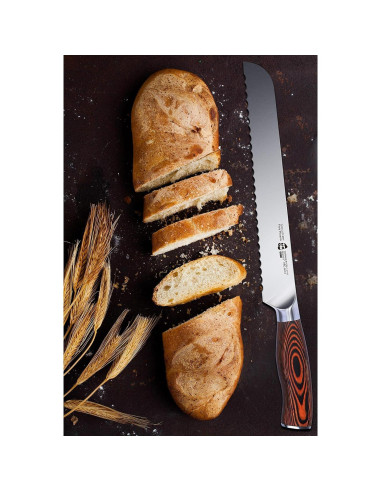 Cuchillo de Pan TUO 22.86 cm Acero Alto Carbono Mango Ergonómico