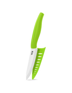 Cuchillo de Pelar Cerámico Vos 10.16 cm Verde con Funda