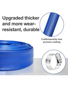 Manguera de PVC 3.81cm x 15.24m YASHINE para Piscina 2