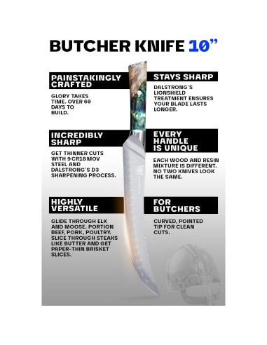 Cuchillo de Carnicero Dalstrong Valhalla 25.4 cm Acero 9CR18MOV