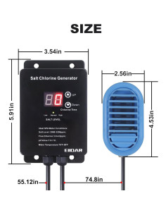 Clorador de Agua Salada EIIDAR ED-LVnew para Spa 0.66kg 2