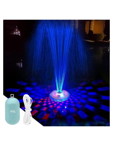 Fuente de piscina flotante LanAqua CT507 con luces LED