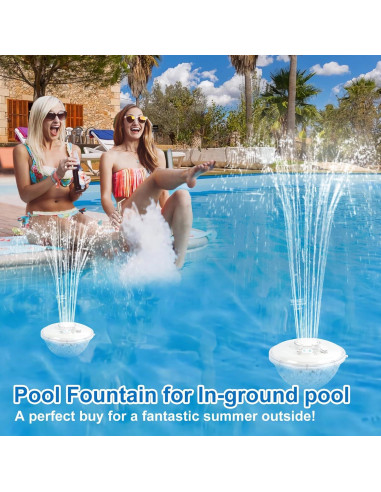 Fuente de piscina flotante LanAqua CT507 con luces LED