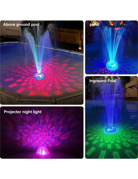 Fuente de piscina flotante LanAqua CT507 con luces LED