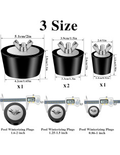 Paquete de 4 Tapones de Retorno para Piscina BESARME 2.54-5.08 cm 2