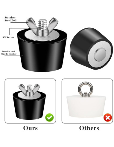 Paquete de 4 Tapones de Retorno para Piscina BESARME 2.54-5.08 cm