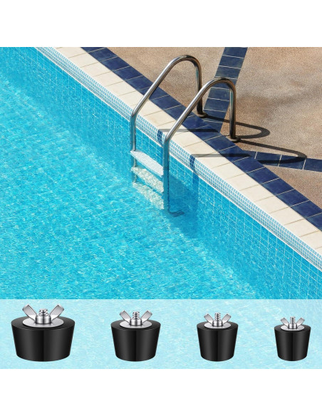 Paquete de 4 Tapones de Retorno para Piscina BESARME 2.54-5.08 cm
