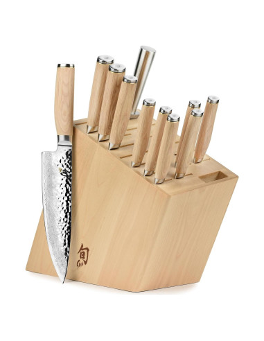 Conjunto de Cuchillos Shun Premier Blonde 12 Piezas Forjados