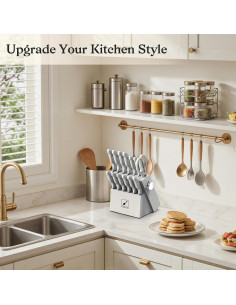 Juego de cuchillos de cocina imarku 14 piezas acero inoxidable 2