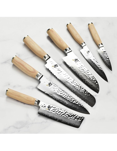 Conjunto de Cuchillos Shun Premier Blonde 12 Piezas Forjados