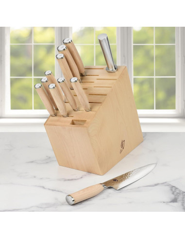Conjunto de Cuchillos Shun Premier Blonde 12 Piezas Forjados