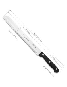 Cuchillo de Pan Serrado 25 cm Humbee Acero Inoxidable 2