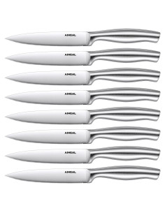 Juego de 8 Cuchillos para Carne Aiheal de Acero Inoxidable