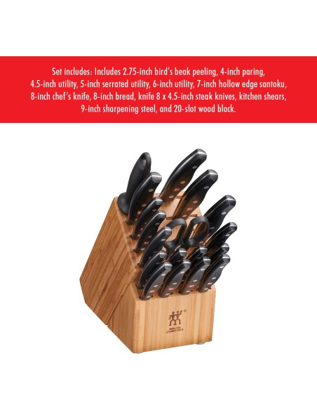 Set de Cuchillos ZWILLING Twin Signature 19 Piezas Acero Inoxidable