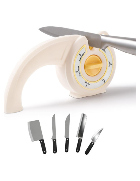 Afilador de cuchillos 6 en 1 PUOPOSTY con base antideslizante