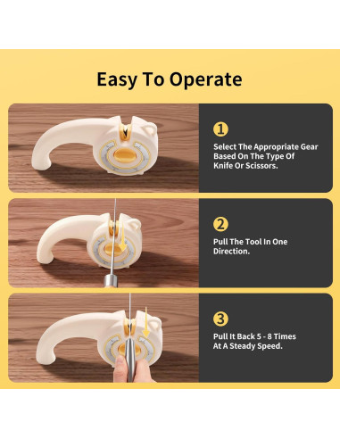Afilador de cuchillos 6 en 1 PUOPOSTY con base antideslizante