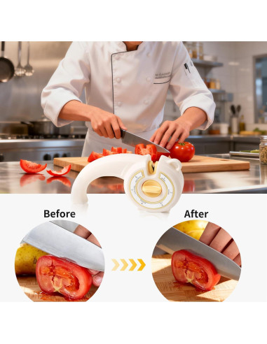 Afilador de cuchillos 6 en 1 PUOPOSTY con base antideslizante