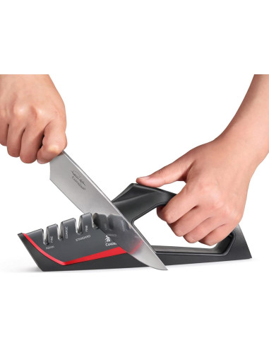 Afilador de Cuchillos Cangshan SHARK 4 Etapas Rojo 331g