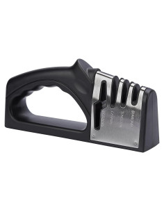 Afilador de cuchillos manual 4 en 1 LSXKAMIX - Negro