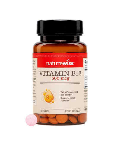 NatureWise Vitamina B12 500 mcg - Suplemento Vegano Energía