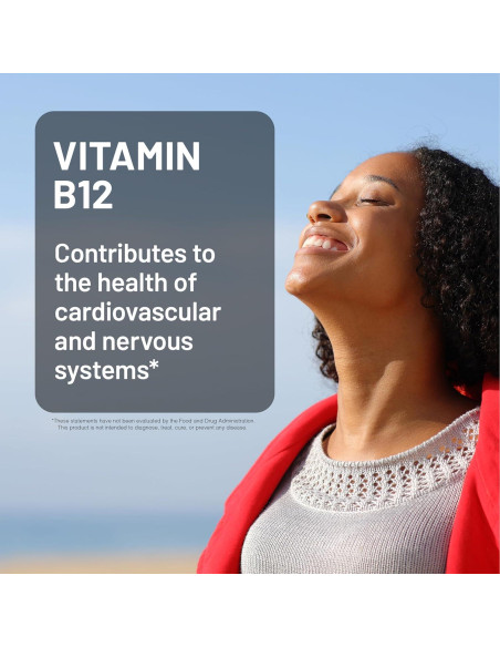 NatureWise Vitamina B12 500 mcg - Suplemento Vegano Energía
