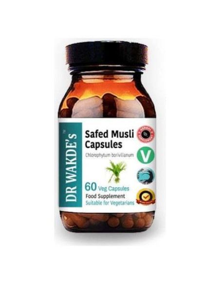 Cápsulas de Safed Musli DR WAKDE 60 Veganas 500 mg