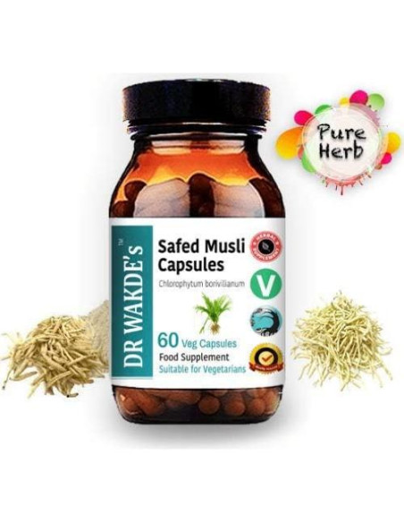 Cápsulas de Safed Musli DR WAKDE 60 Veganas 500 mg