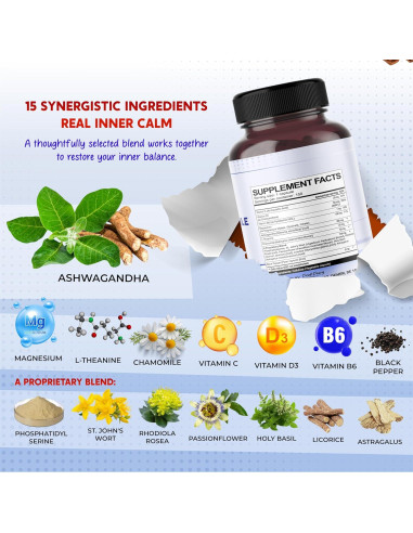 Cápsulas de Cortisol PeakPury 150 unidades - Ashwagandha y Magnesio