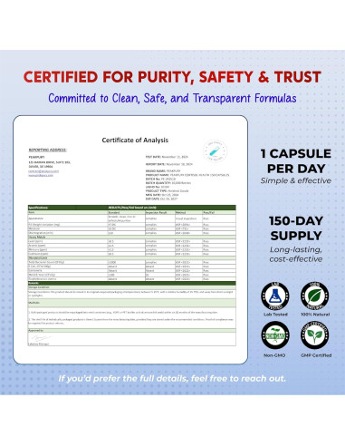 Cápsulas de Cortisol PeakPury 150 unidades - Ashwagandha y Magnesio