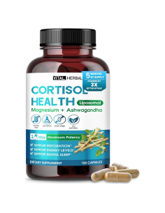 Suplemento de Salud Cortisol Vital Herbal - Magnesio Liposomal 150 Cápsulas