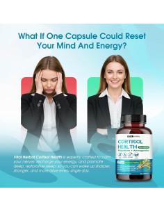Suplemento de Salud Cortisol Vital Herbal - Magnesio Liposomal 150 Cápsulas 2
