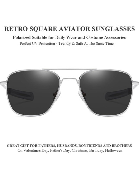 Gleyemor Gafas de Sol Aviador Polarizadas Hombres 55mm Gleyemor Gafas de Sol Aviador Polarizadas Hombres 55mm