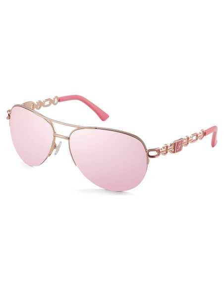 Gafas de sol aviador para mujeres UV 400 marco metal dorado Gafas de sol aviador para mujeres UV 400 marco metal dorado