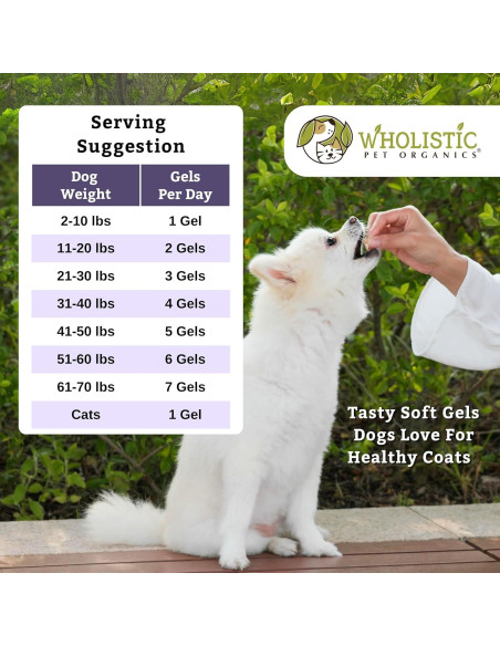 Aceite de Kril Wholistic Pet Organics 60 Cápsulas para Perros