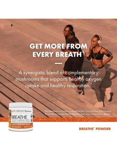 Host Defense Breathe Polvo 136 g - Suplemento Inmunológico y Respiratorio