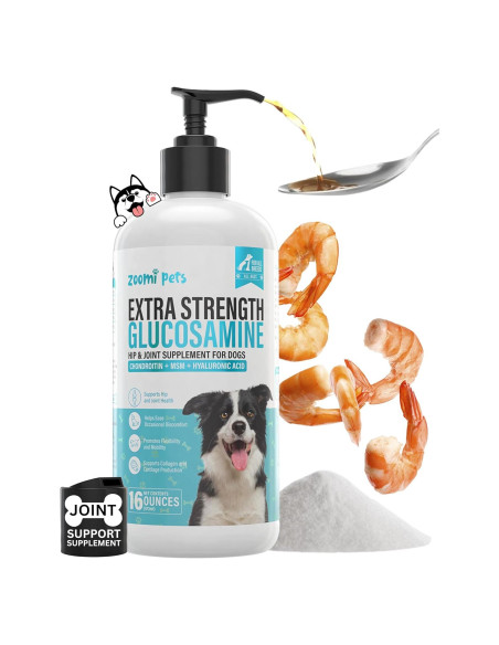 Glucosamina Líquida para Perros Zoomi Pets 473ml - Suplemento Articular