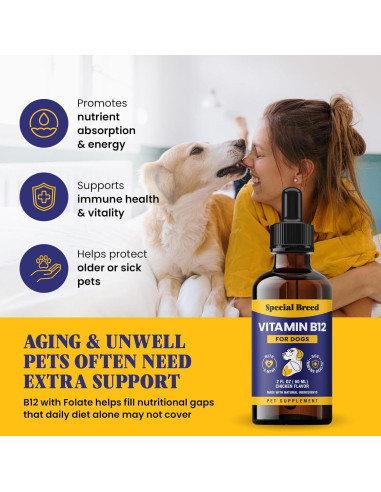 Vitamina B12 Líquida para Perros Special Breed 59 ml Sabor Pollo