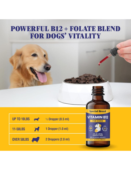 Vitamina B12 Líquida para Perros Special Breed 59 ml Sabor Pollo