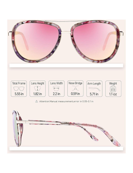Gafas de sol BIRCEN para mujeres UV400 - Marco acetato Gafas de sol BIRCEN para mujeres UV400 - Marco acetato