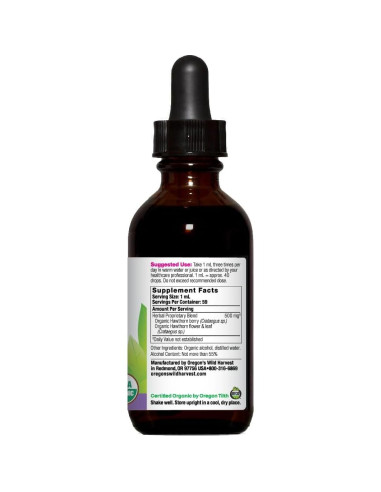 Extracto Orgánico de Espino Oregon Wild Harvest 60ml - Tintura Herbal